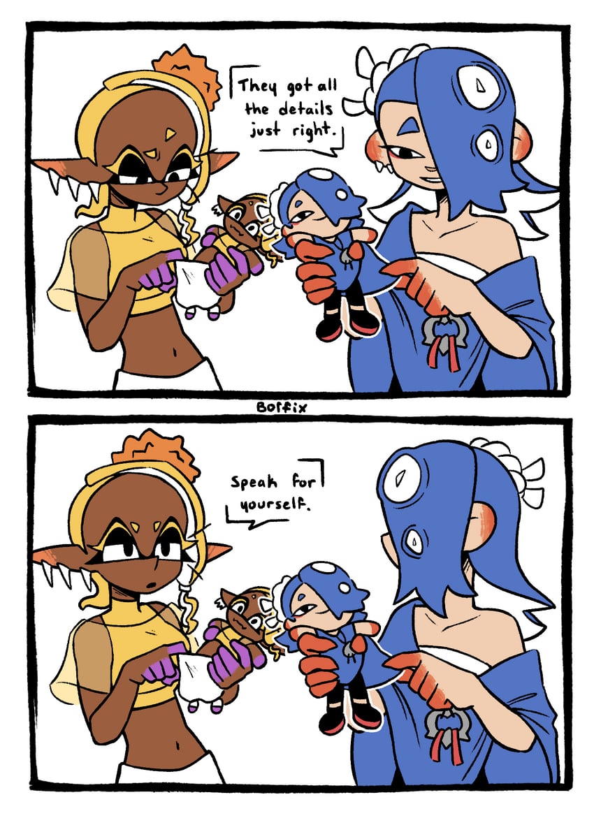 shiver and frye (splatoon and 3 more) drawn by boffix