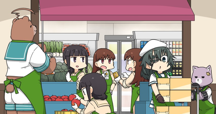 kitakami, ooi, kiso, kuma, tama, and 5 more (kantai collection) drawn by hamu_koutarou