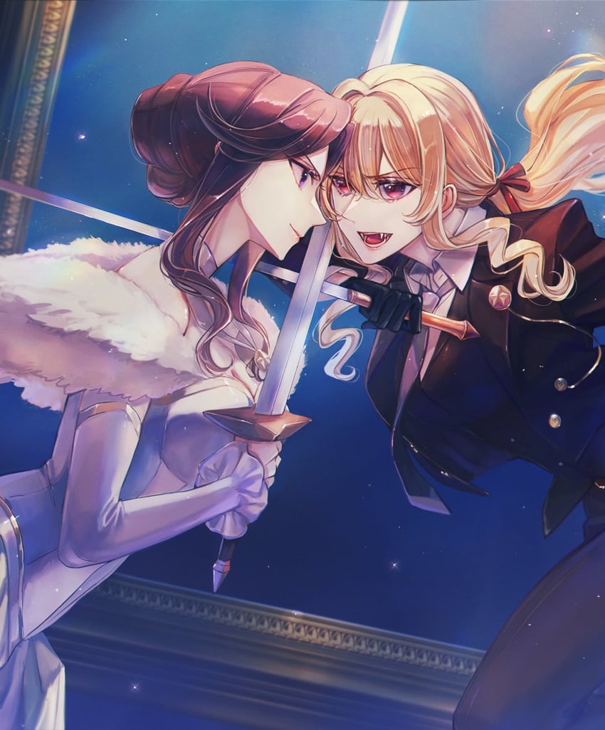 saijou claudine and tendou maya (shoujo kageki revue starlight) drawn by blackfangs