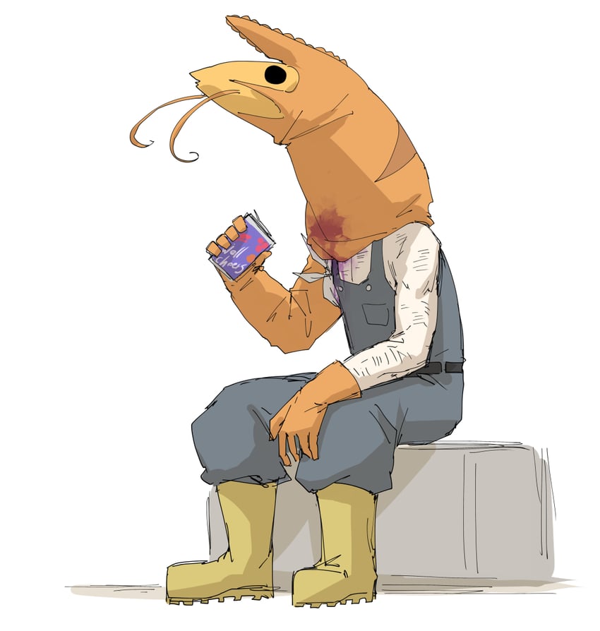 gregor and opened can of wellcheers (project moon and 1 more) drawn by kankan33333