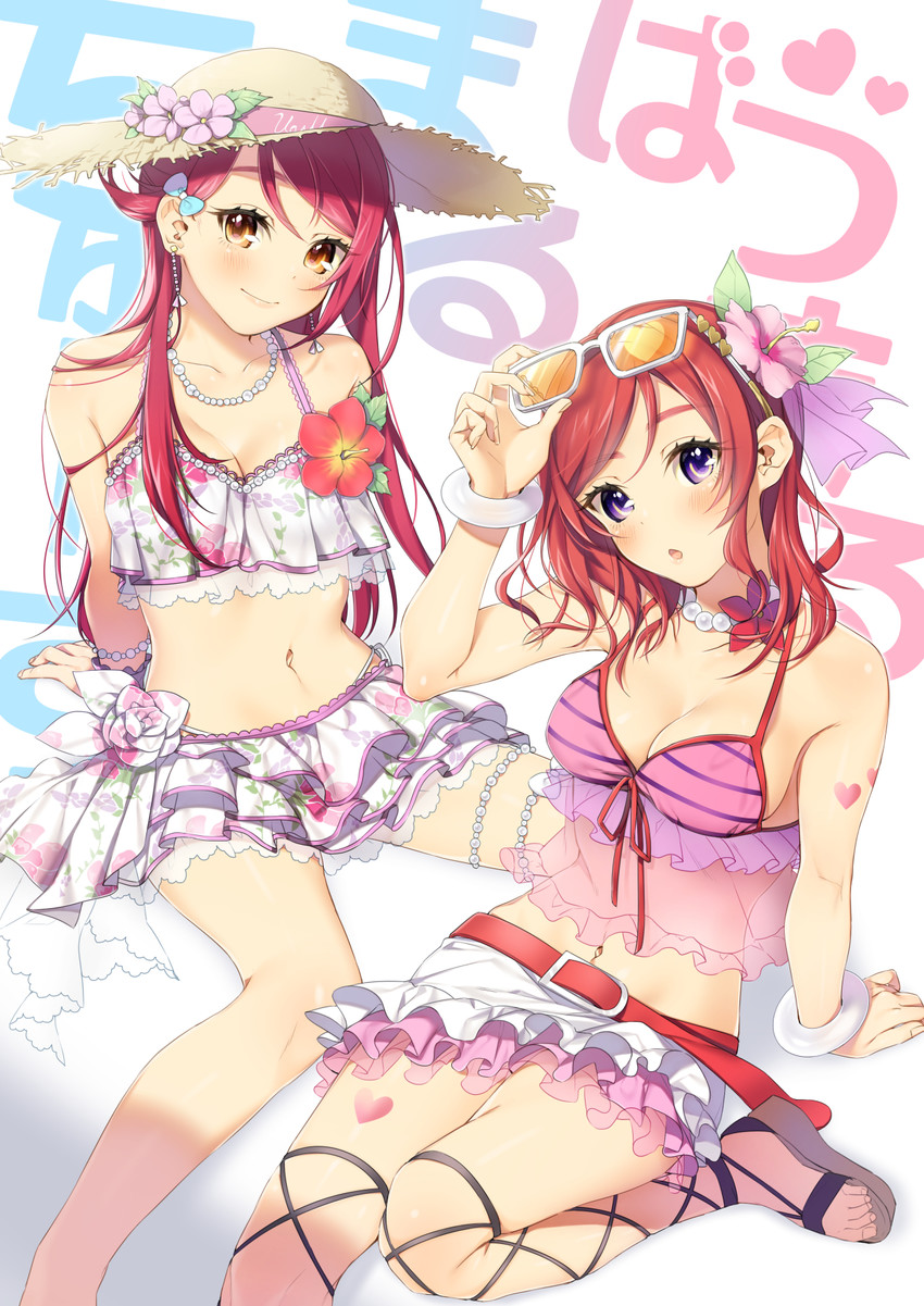 nishikino maki and sakurauchi riko (love live! and 3 more) drawn by yana_mori