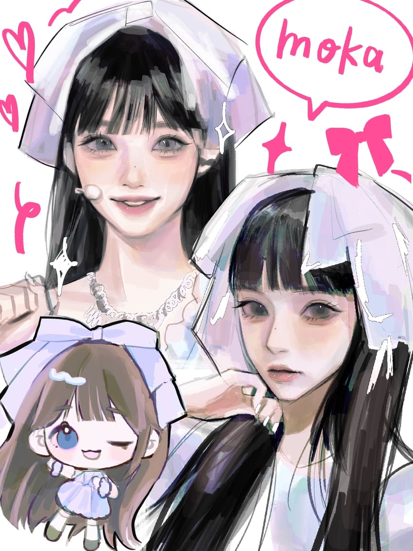 moka (real life and 1 more) drawn by illityou_sha_shuo_sha