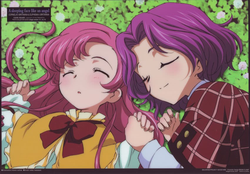 euphemia li britannia and cornelia li britannia (code geass) drawn by iwasawa_reiko and ochiai_hitomi