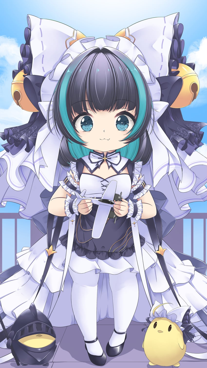 manjuu, cheshire, and little cheshire (azur lane) drawn by zhu_guan_ye