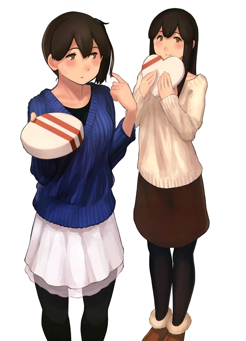 kaga and akagi (kantai collection and 1 more) drawn by shibafu_(glock23)