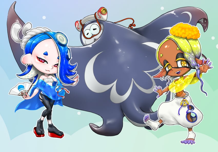 shiver, frye, and big man (splatoon and 1 more) drawn by koharu2.5
