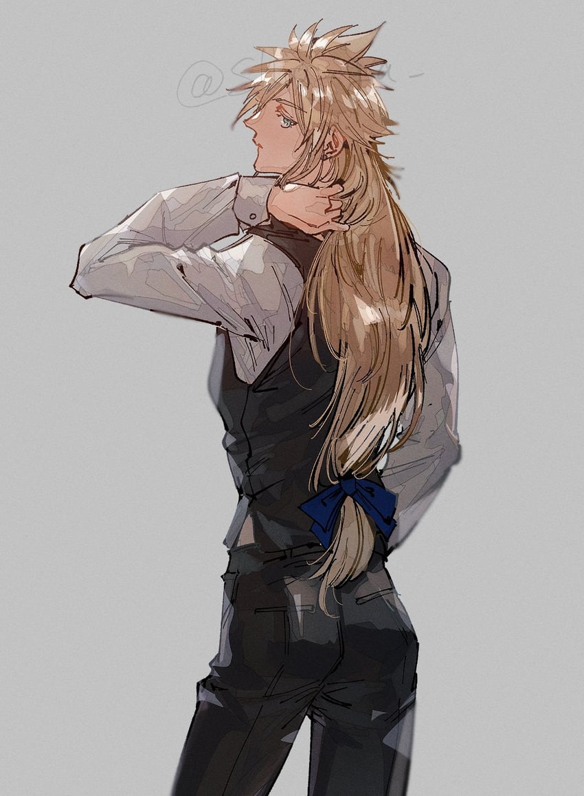 cloud strife (final fantasy and 1 more) drawn by shio_ga