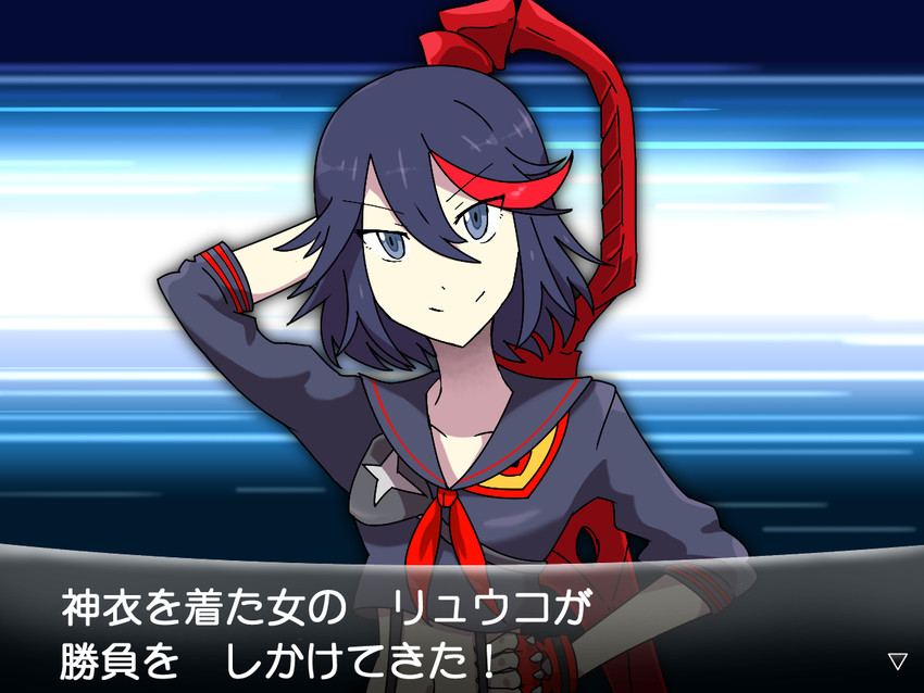 matoi ryuuko and senketsu (pokemon and 2 more) drawn by takatsuki_nato
