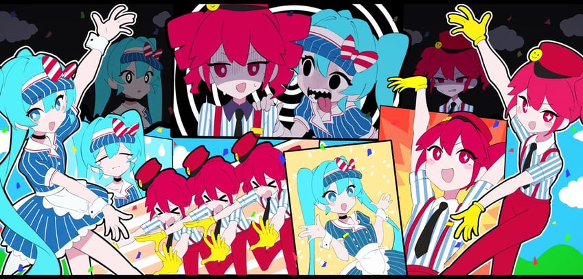hatsune miku and kasane teto (vocaloid and 2 more) drawn by fin_gocco