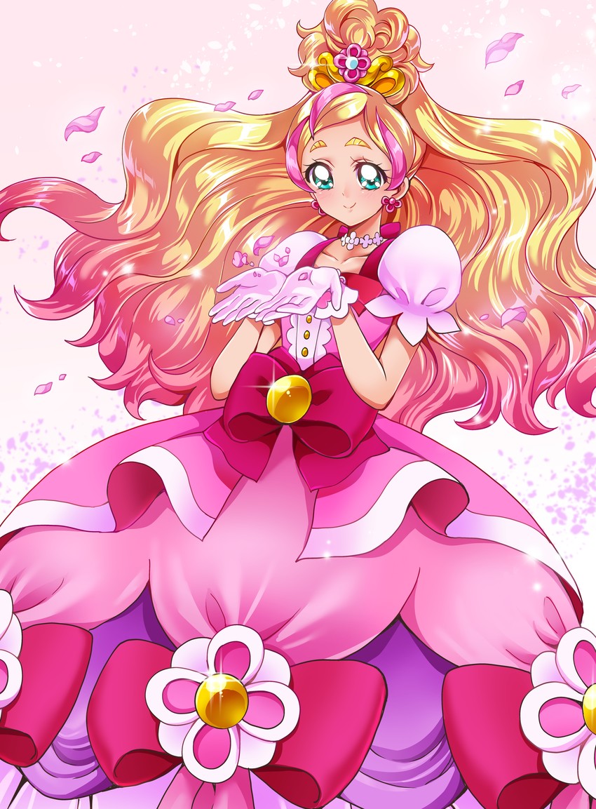 haruno haruka and cure flora (precure and 1 more) drawn by sharumon