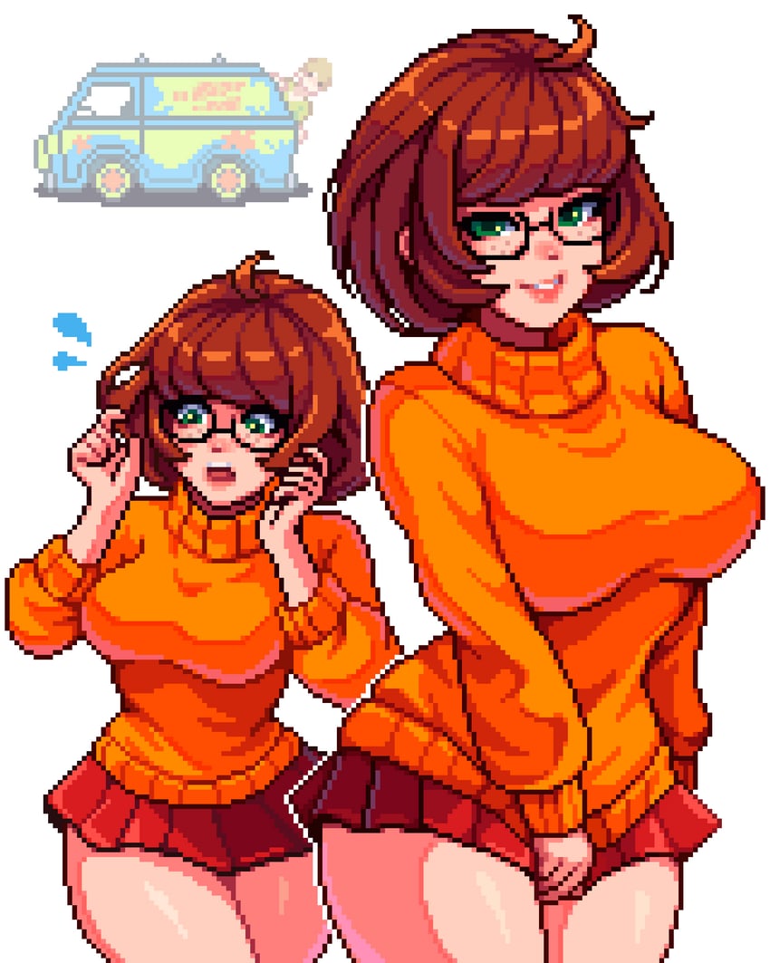 velma dinkley and shaggy rogers (scooby-doo) drawn by yumykon