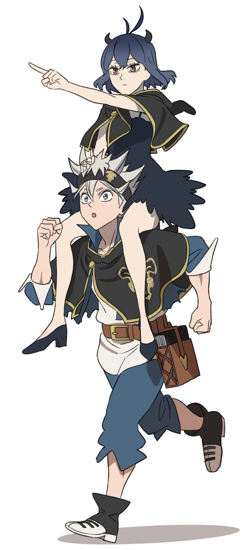 asta and secre swallowtail (black clover) drawn by yoshihara_tatsuya