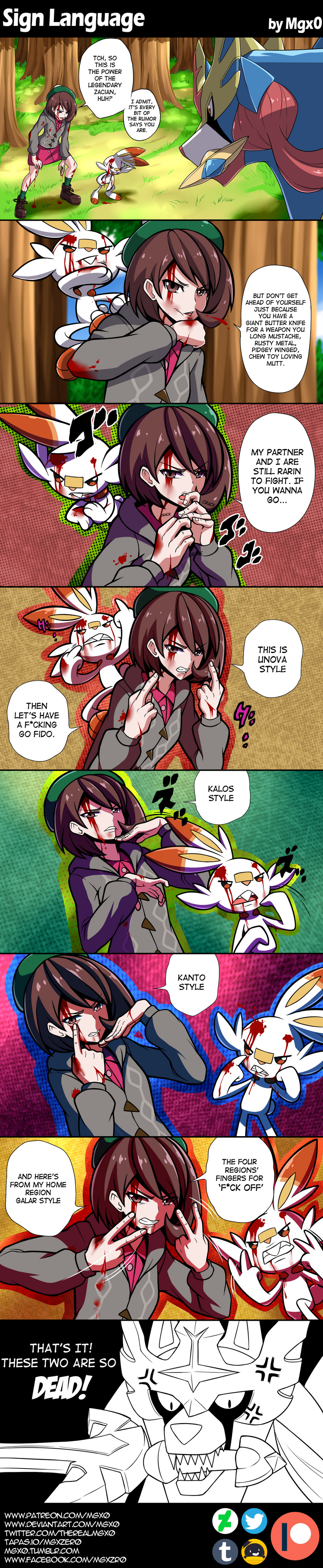 gloria, scorbunny, and zacian (pokemon and 3 more) drawn by mgx0