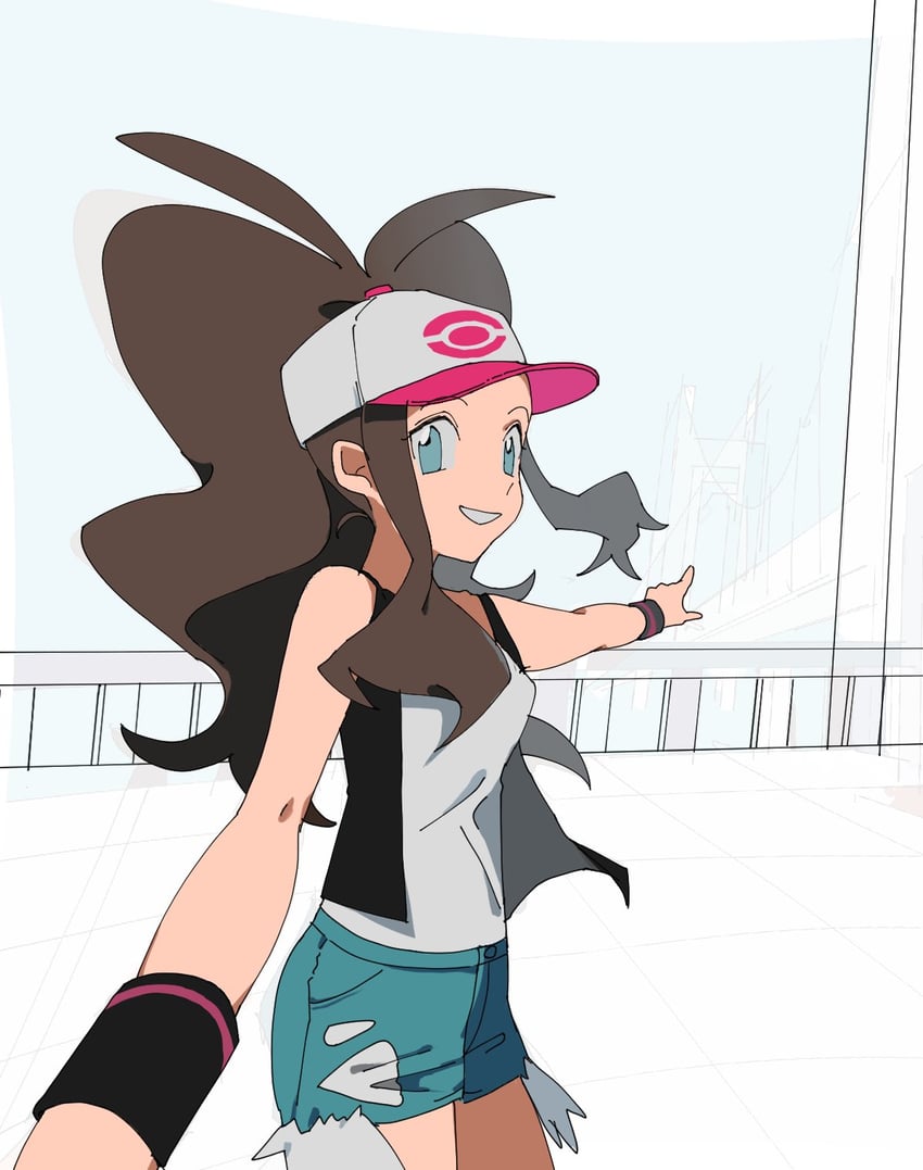hilda (pokemon and 1 more) drawn by shichibee_(stm_mimi)