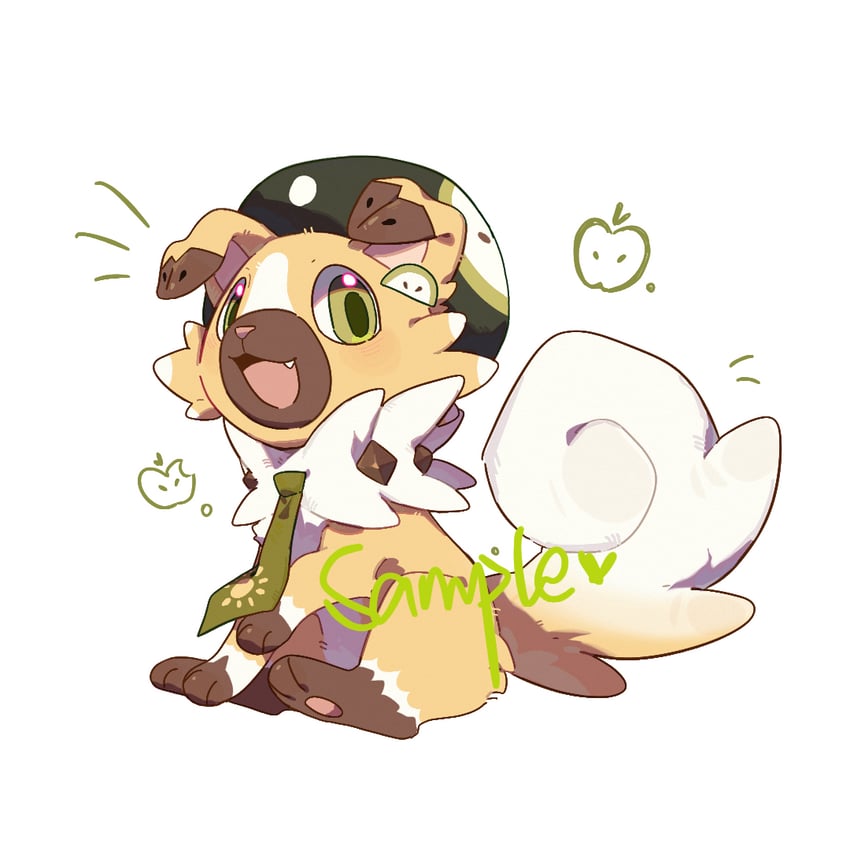 rockruff (original and 1 more) drawn by asako1220