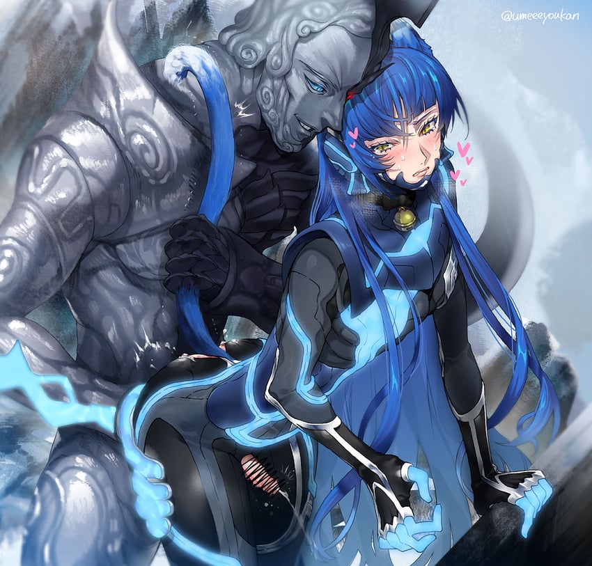 protagonist and zeus (shin megami tensei and 1 more) drawn by umeeeyoukan