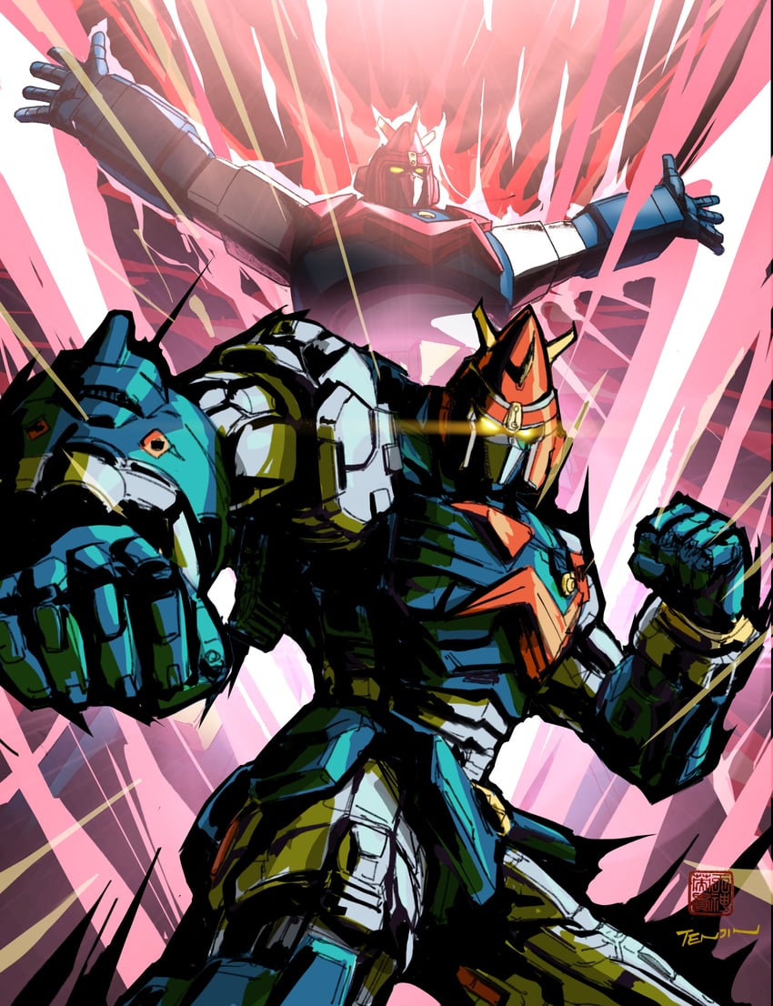 voltes v (choudenji machine voltes v) drawn by tenjin_hidetaka