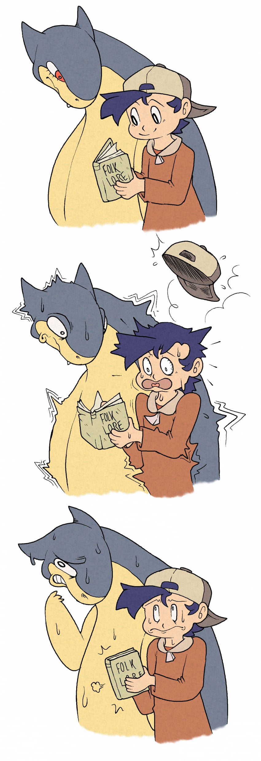 ethan and typhlosion (pokemon and 1 more) drawn by alex-k