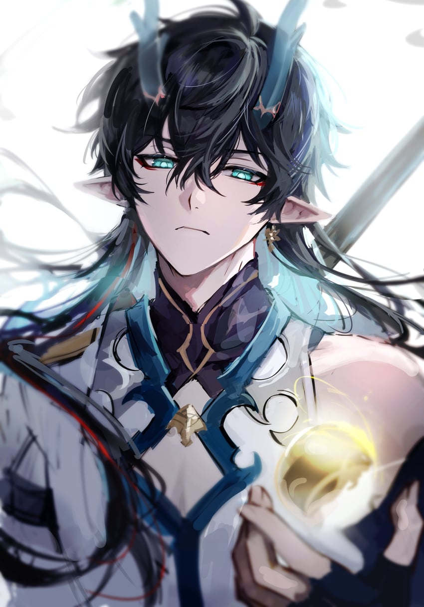 dan heng (honkai and 1 more) drawn by fractalmagnolia