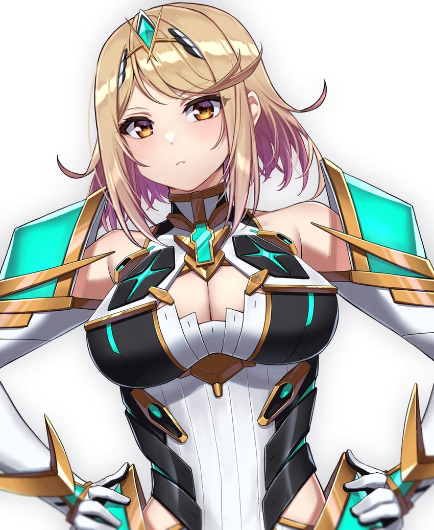 mythra (xenoblade chronicles and 1 more) drawn by shinae