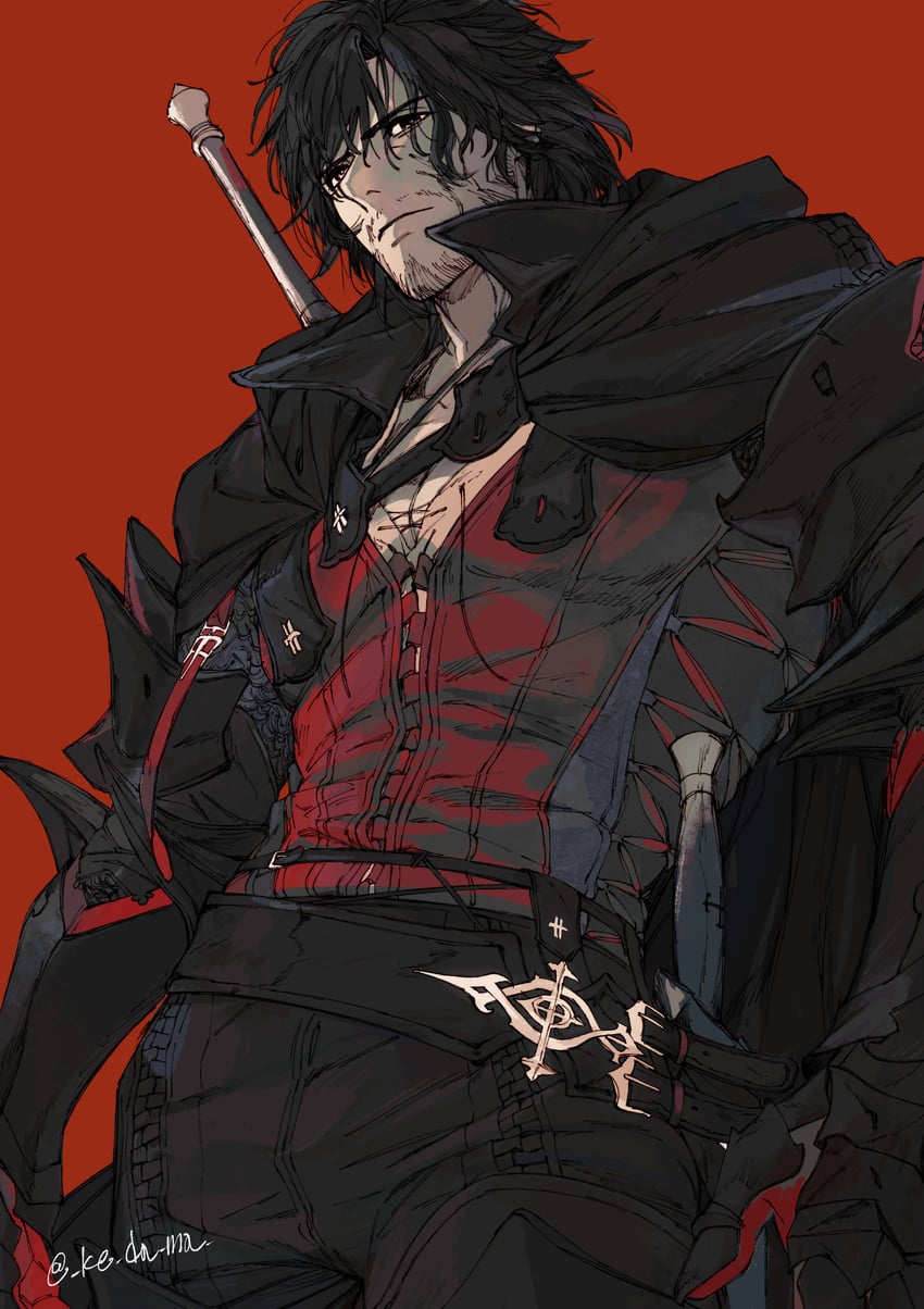 clive rosfield (final fantasy and 1 more) drawn by piyomotsu