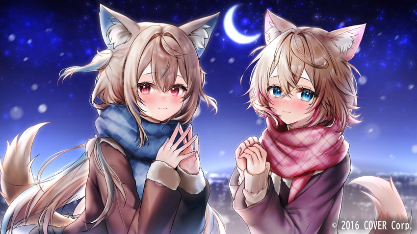 fuwawa abyssgard and mococo abyssgard (hololive and 1 more) drawn by maru_ccy