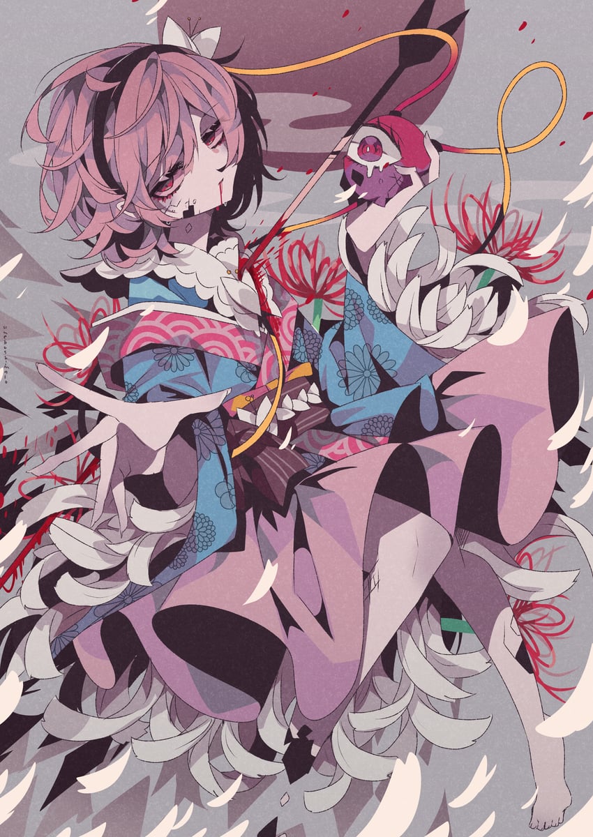 komeiji satori (touhou) drawn by umemaro_(siona0908)