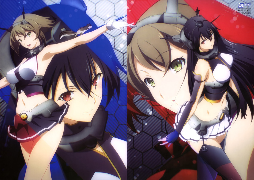 nagato and mutsu (kantai collection and 1 more) drawn by miyazawa_tsutomu
