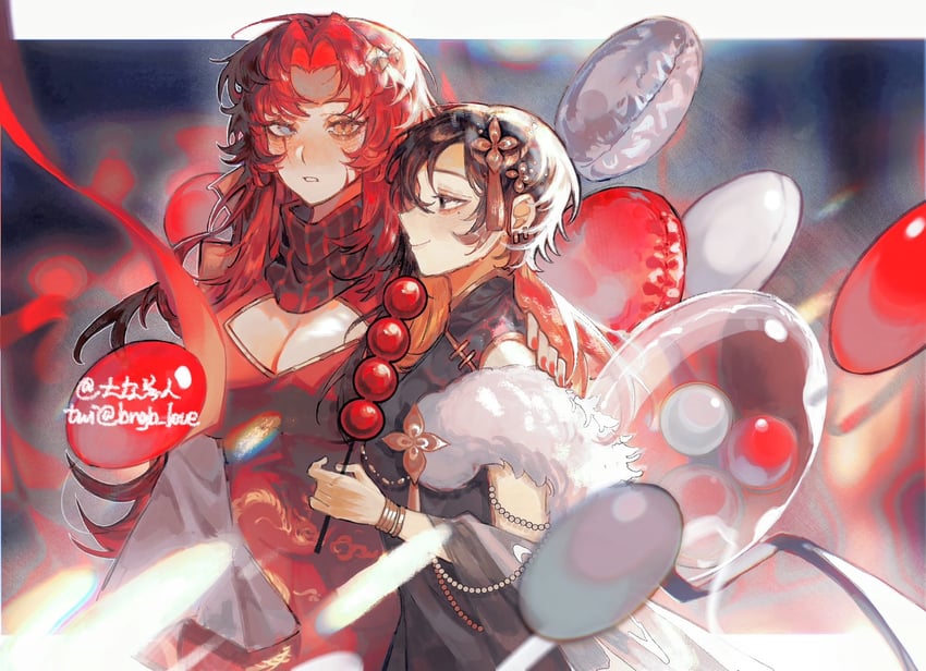 binah and gebura (project moon and 2 more) drawn by bngb_love
