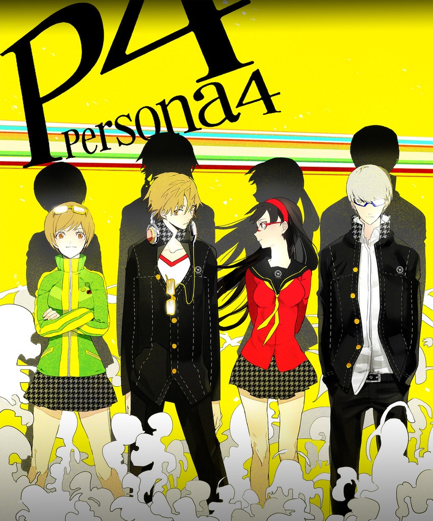 narukami yu, satonaka chie, amagi yukiko, and hanamura yousuke (persona and 1 more) drawn by serori