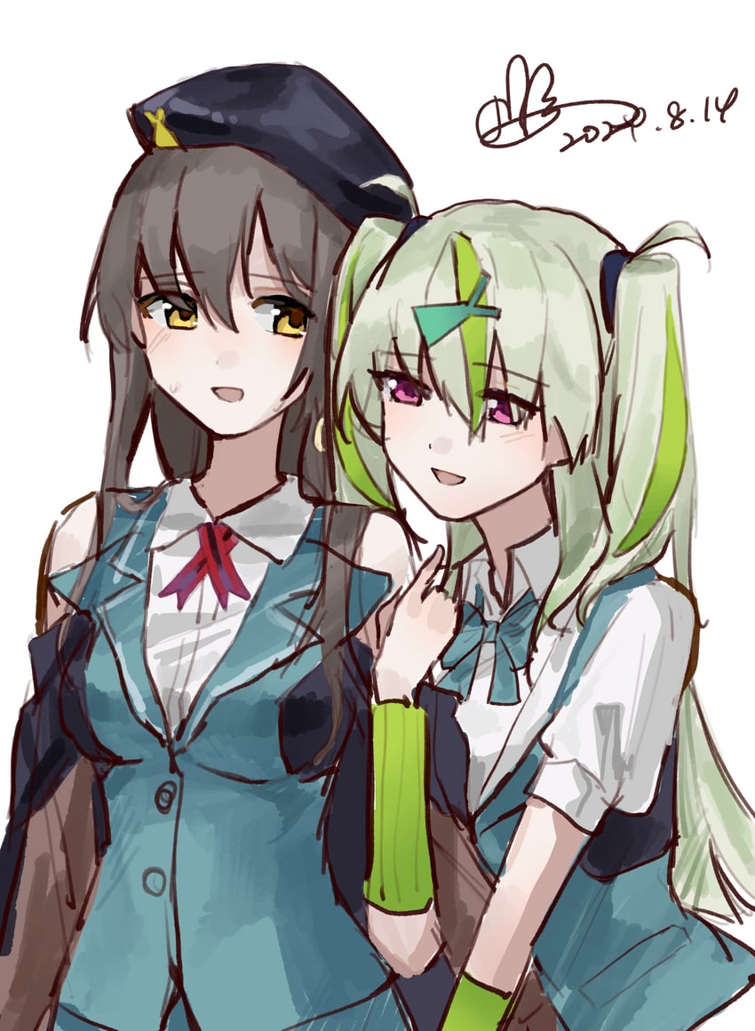 ooshima isuzu and ooshima ichiko (heaven burns red) drawn by tok8505_(erica)