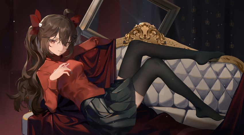 tohsaka rin and evil neuro-sama (fate and 2 more) drawn by sorenftt