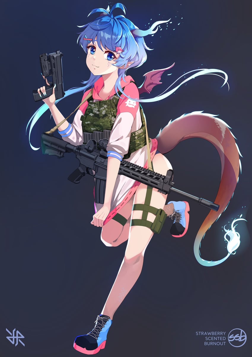 vivi chan the dragon (indie virtual youtuber) drawn by hiroki_ree