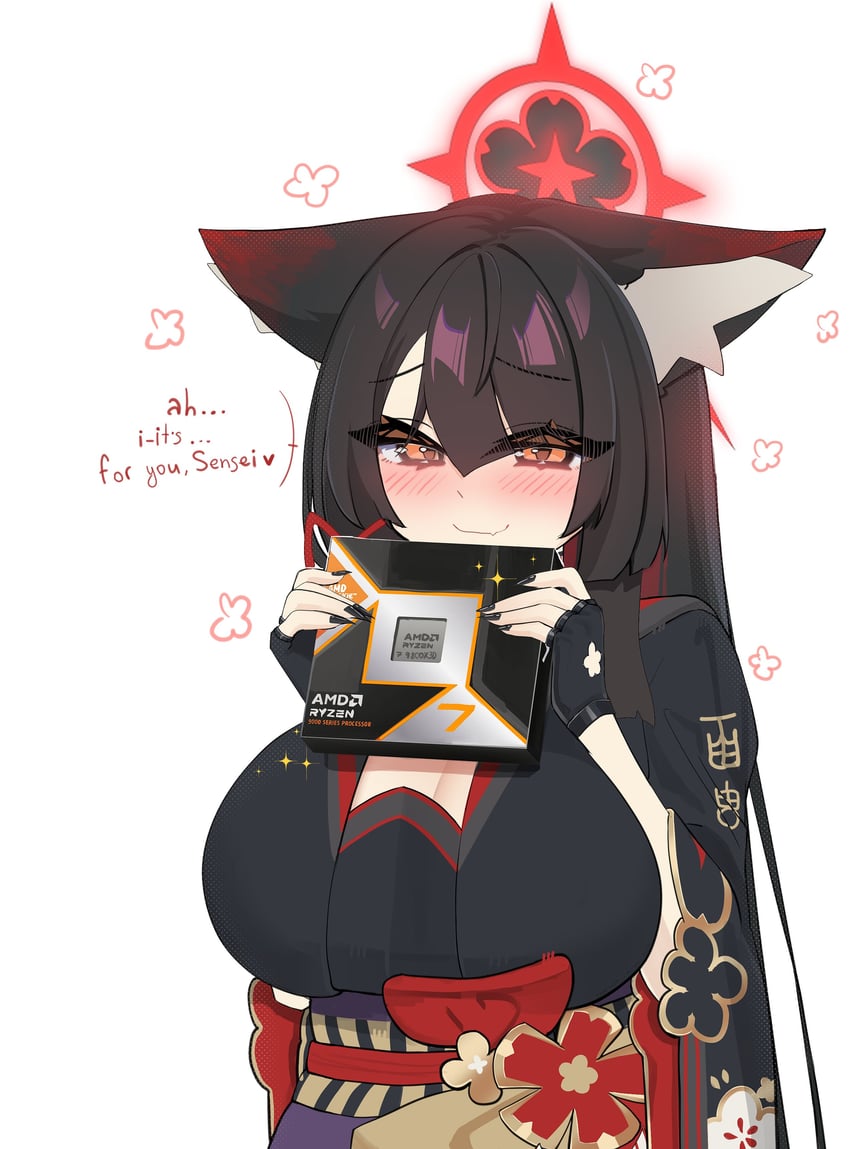 wakamo (blue archive and 1 more) drawn by snya_ko