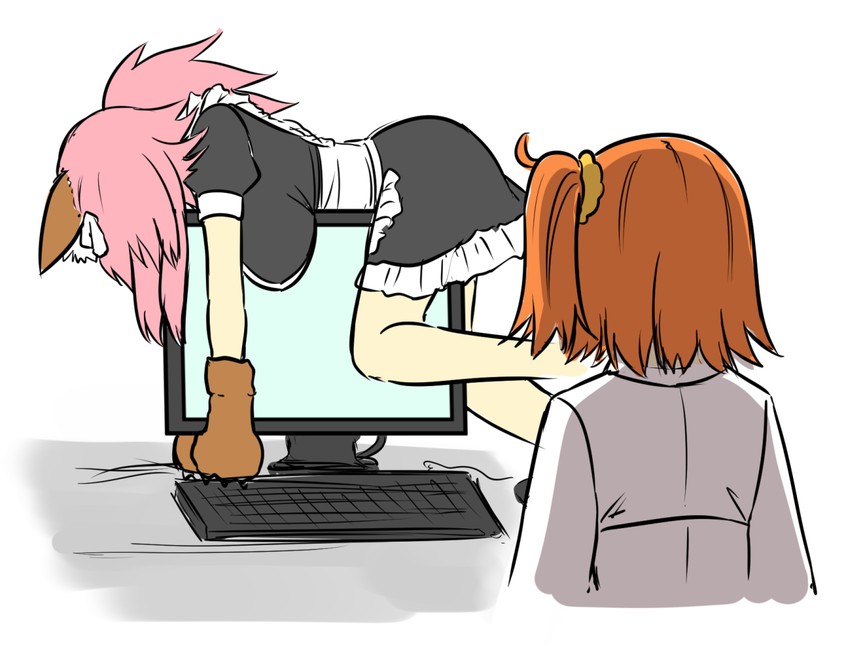 fujimaru ritsuka, tamamo, and tamamo cat (fate and 1 more) drawn by oyaji-sou