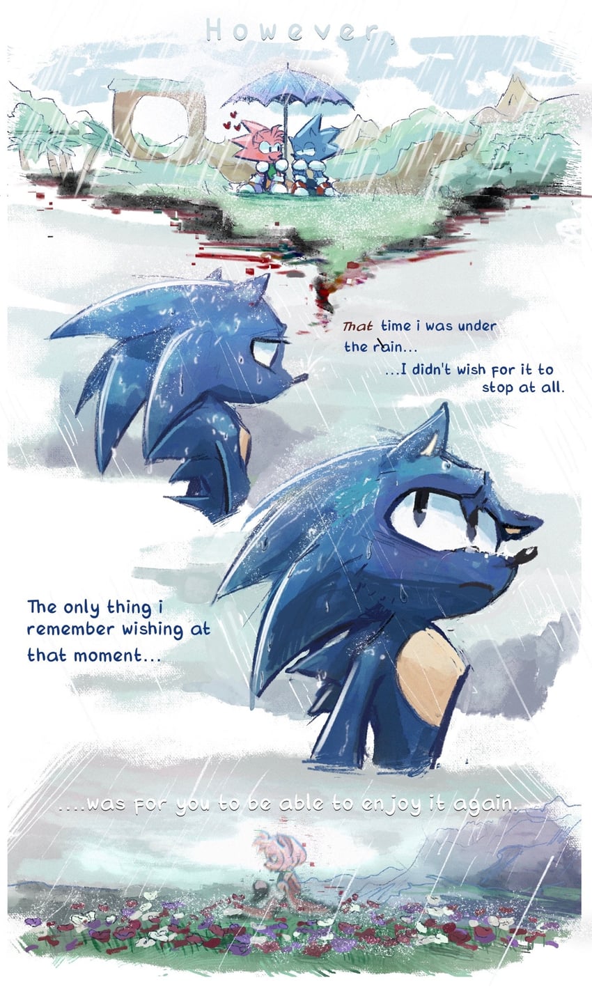sonic the hedgehog, amy rose, and classic amy (sonic and 2 more) drawn by rat_riot