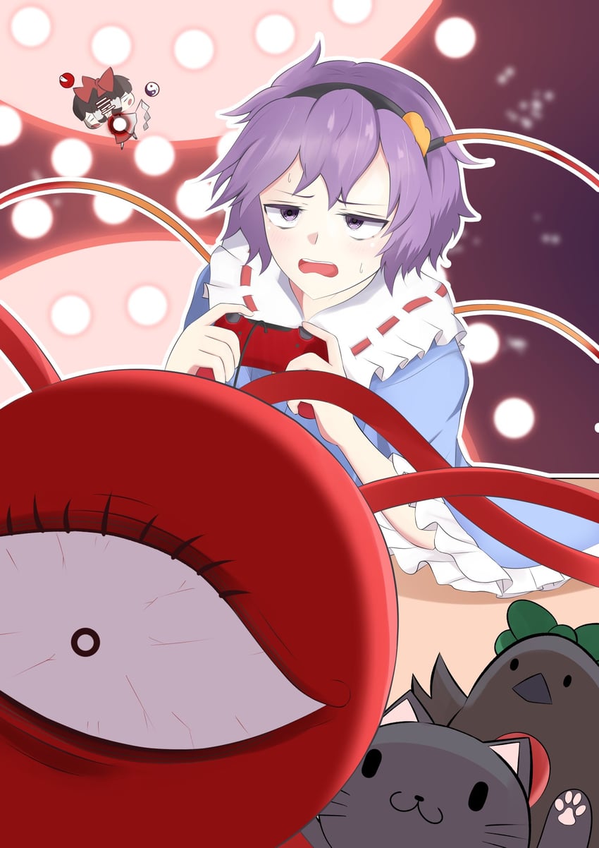 hakurei reimu, komeiji satori, kaenbyou rin, and reiuji utsuho (touhou and 1 more) drawn by paryan2010