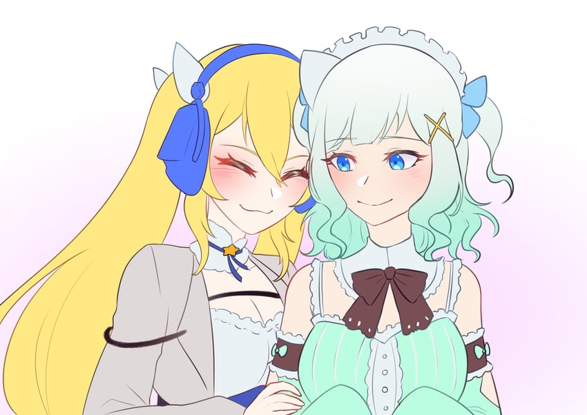 dokibird and mint fantome (indie virtual youtuber) drawn by iam_cryo