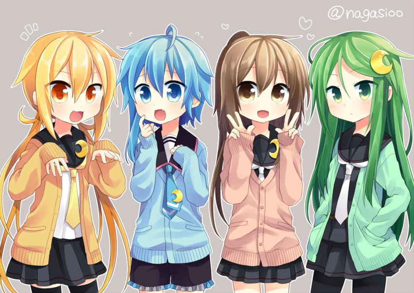 satsuki, nagatsuki, fumizuki, satsuki kai ni, and minazuki (kantai collection) drawn by nagasioo