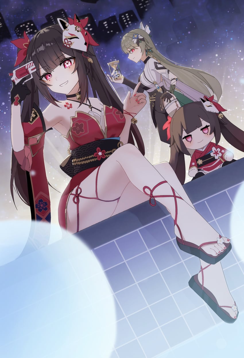 vita and sparkle (honkai and 2 more) drawn by h2o_omizu