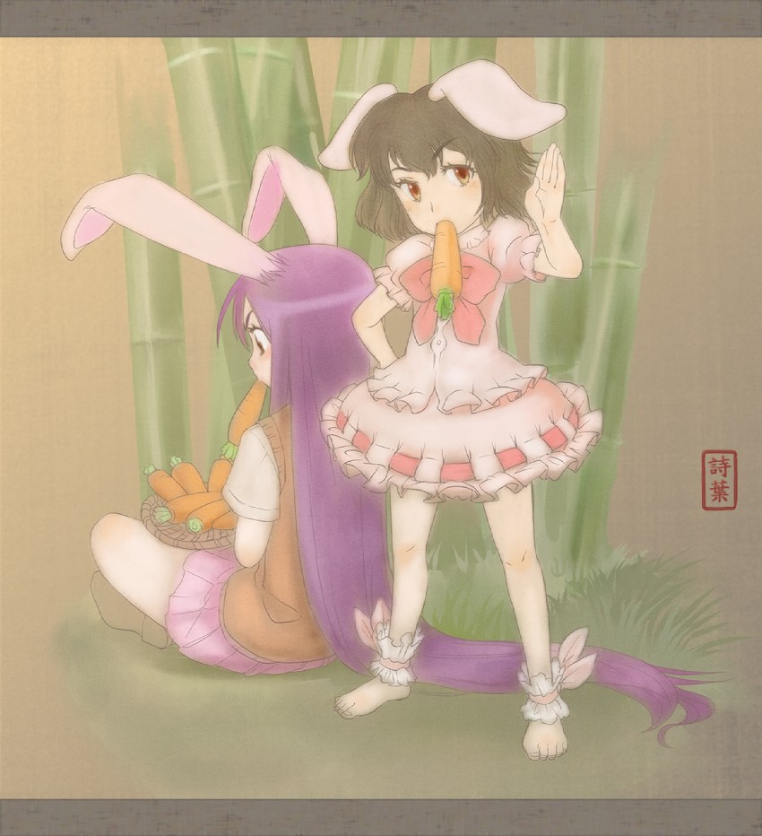 reisen udongein inaba and inaba tewi (touhou) drawn by takahashi_note