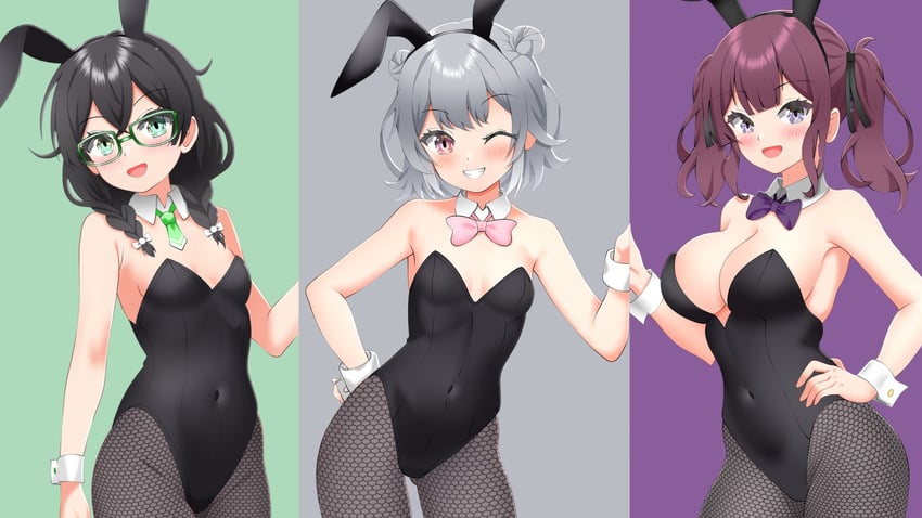 koharu rikka, natsuki karin, and hanakuma chifuyu (voiceroid and 2 more) drawn by guriver3