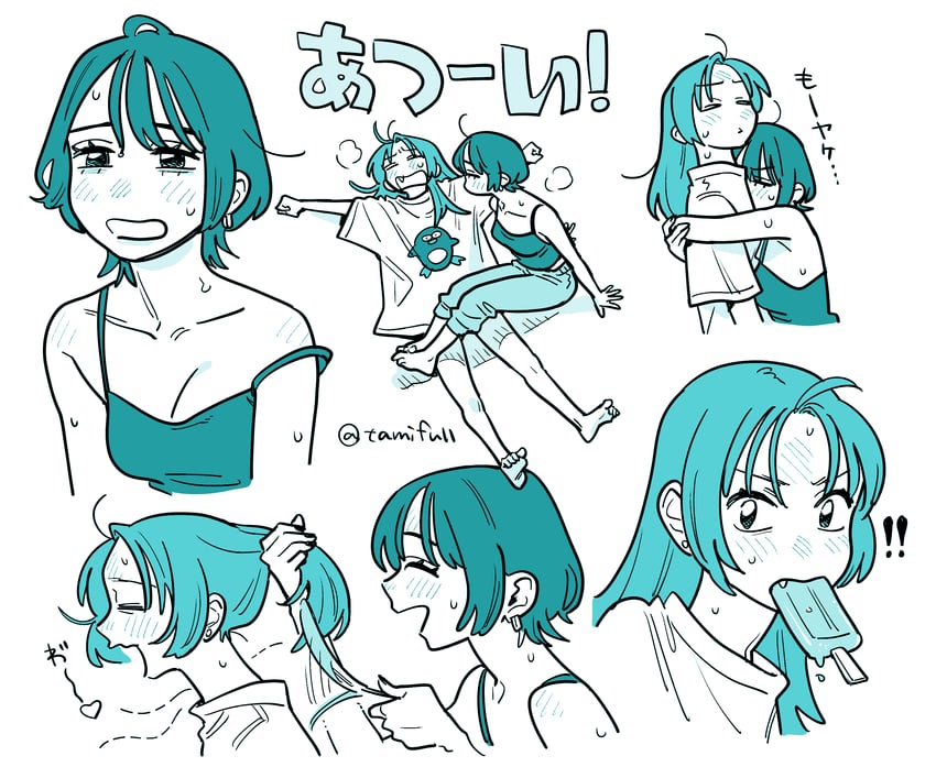 inuzuka miwa and sawatari saeko (tsukiatte agetemo ii kana) drawn by tamifull