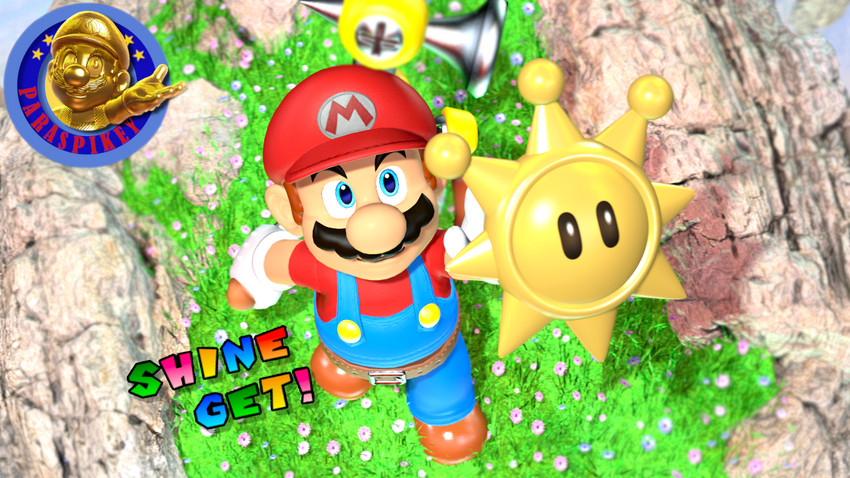 mario and f.l.u.d.d. (mario and 1 more) drawn by paraspikey