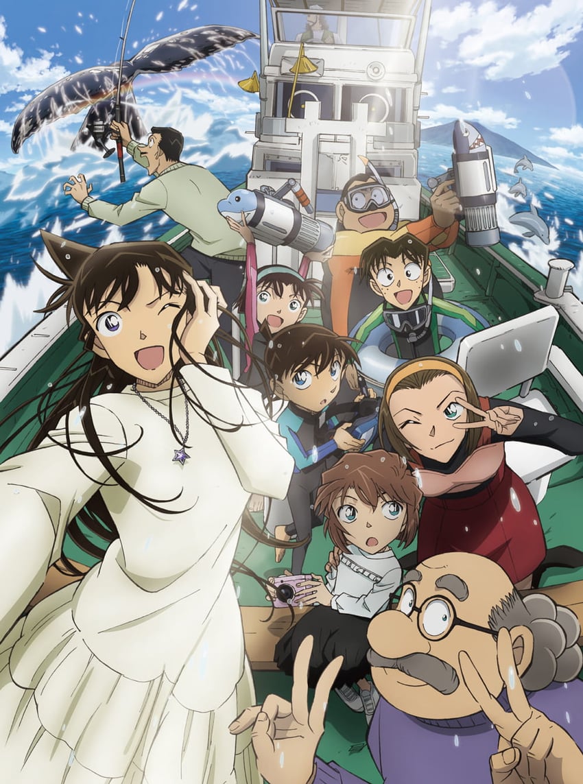 edogawa conan, haibara ai, mouri ran, yoshida ayumi, suzuki sonoko, and 5 more (meitantei conan and 1 more) drawn by sudou_masatomo and teraoka_iwao