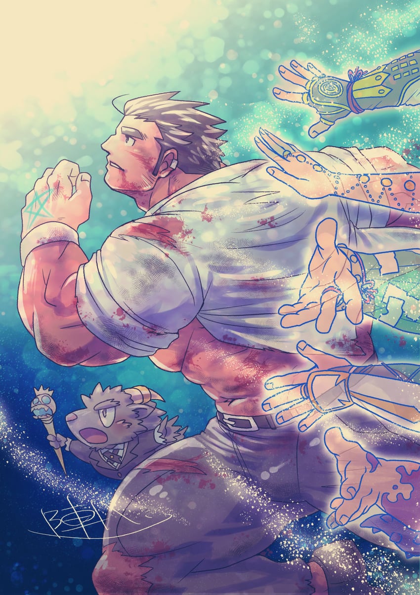 protagonist 3, protagonist 2, protagonist 4, protagonist 1, and protagonist 5 (tokyo afterschool summoners) drawn by zinpati