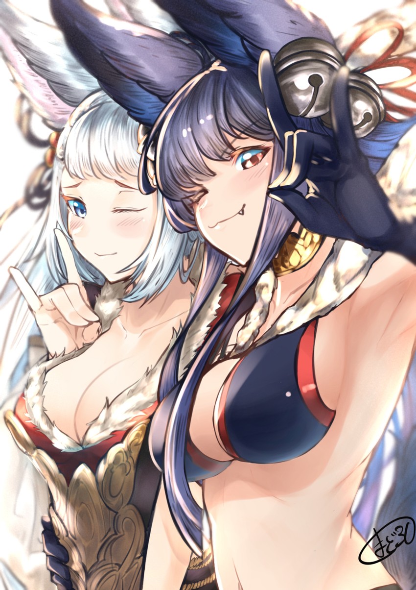 yuel and societte (granblue fantasy) drawn by nabeji_(wata_nb)