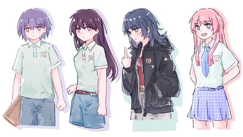 chihaya anon, shiina taki, yahata umiri, and takamatsu tomori (bang dream! and 1 more) drawn by keyun