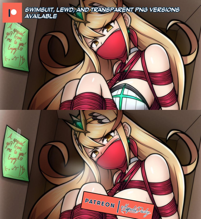 mythra (xenoblade chronicles and 1 more) drawn by magnolia-baillon