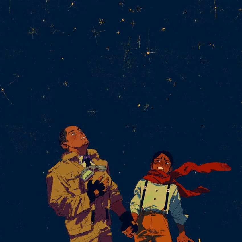 tsukishima hajime and koito otonoshin (golden kamuy) drawn by chengongzi123